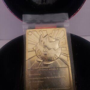 Pokemon Pokeball with 23K Gold Plated Card Togepi